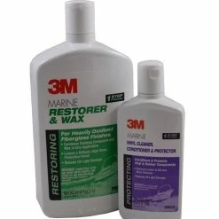 Outlet ✔️ 3M Marine Restorer And Wax (32oz) And Vinyl Cleaner (8oz) Kit 09006/09023 🤩