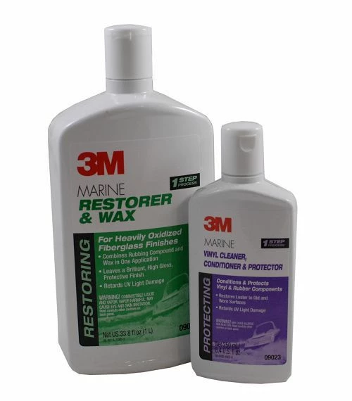 Outlet ✔️ 3M Marine Restorer And Wax (32oz) And Vinyl Cleaner (8oz) Kit 09006/09023 🤩 1 Outlet ✔️ 3M Marine Restorer And Wax (32oz) And Vinyl Cleaner (8oz) Kit 09006/09023 🤩