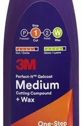 New ⭐ 3M 36105 Perfect-It Gelcoat Medium Cutting Compound + Wax, 1 Pt. 😉
