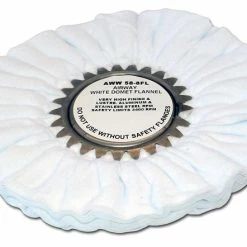 Cheap ✨ Zephyr AWW-58-8FL White Domet Flannel 8" Buffing Wheel 🔔