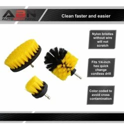 Best Sale π Power Scrubber Drill Brush Attachment 3 Piece Set For 1/4in Drive ABN 3pcDrillBrushSet_PNT π 50 Best Sale π Power Scrubber Drill Brush Attachment 3 Piece Set For 1/4in Drive ABN 3pcDrillBrushSet_PNT π -Meguiarβs Shop abn 804848 4 large