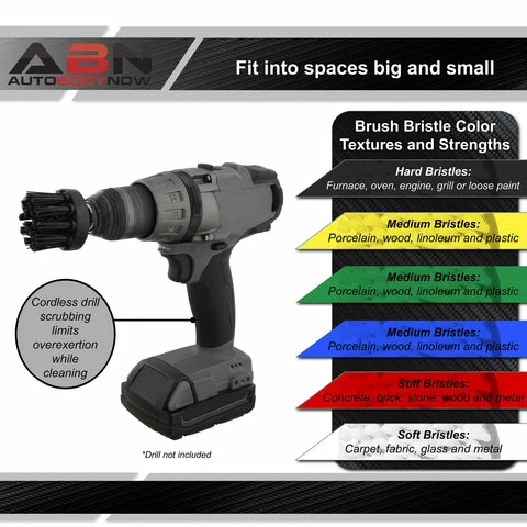 Best Sale π Power Scrubber Drill Brush Attachment 3 Piece Set For 1/4in Drive ABN 3pcDrillBrushSet_PNT π 30 Best Sale π Power Scrubber Drill Brush Attachment 3 Piece Set For 1/4in Drive ABN 3pcDrillBrushSet_PNT π - Image 30