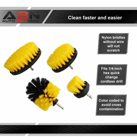Cheapest π 1/4in Drive Power Scrubber Detailing Brush Set - 4pc Drill Brush Kit ABN 4pcDrillBrushSet_PNT π 23 Cheapest π 1/4in Drive Power Scrubber Detailing Brush Set - 4pc Drill Brush Kit ABN 4pcDrillBrushSet_PNT π - Image 23