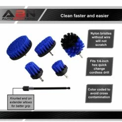 Cheap 🤩 5 Drill Brush Power Scrubber Set For Home And Auto With Extension ABN 5pcDrillBrushSet_PNT 🥰 -Meguiar’s Shop abn 804978 4 large