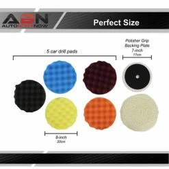 Outlet 🧨 Polishing Pads Kit 8in 5pc Buffing Kit Buffer Pad Drill Attachments ABN 809041 🎉 -Meguiar’s Shop abn 809041 5 large