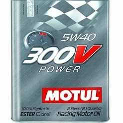 Best Pirce ⭐ Motul 104242 Case Of 2 300V Power 5W40 Racing Motor Oil 2 Liter Can 🎁