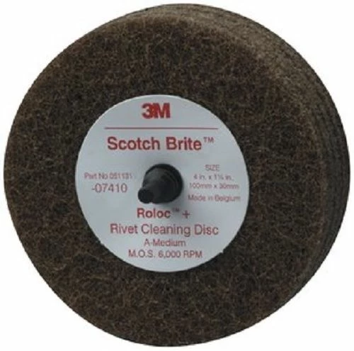 Discount 🧨 3M 07410 7410 Scotch-Brite Rivet Cleaning Disc, 4" X 1-1/4" (1 Disc) 🤩 1 Discount 🧨 3M 07410 7410 Scotch-Brite Rivet Cleaning Disc, 4" X 1-1/4" (1 Disc) 🤩